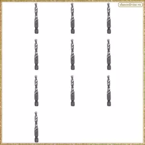 10 chiếc M6X1.0mm Thép tốc độ cao 4341 Máy khoan vòi tổng hợp mạ titan và máy tích hợp Tap Open