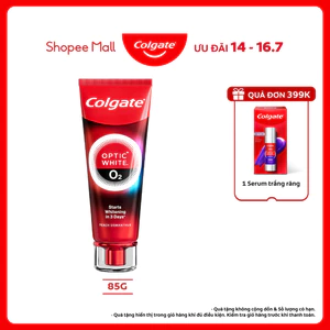 Kem Đánh Răng Colgate trắng răng TRONG 3 NGÀY Optic White O2 với Oxy Hoạt Tính 85g/ tuýp