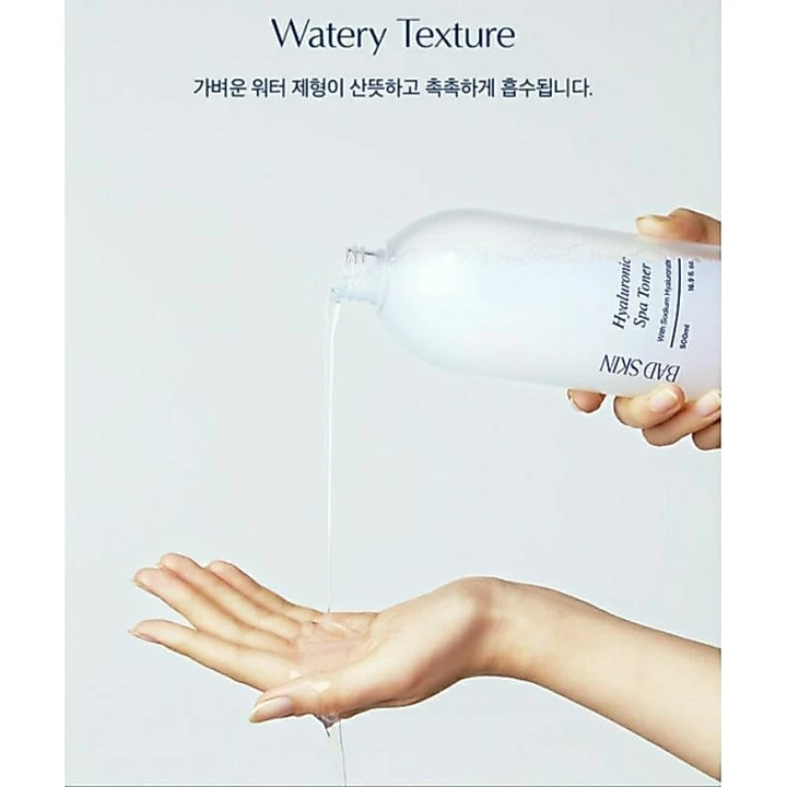 Nước hoa hồng Toner BadSkin Hyaluronic Spa Toner 500ml