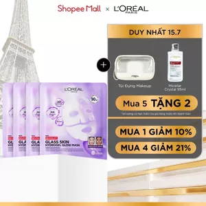 Mặt nạ thạch Glass Skin Hydrogel Glow cấp ẩm sâu, da căng mịn mướt, hiệu ứng chỉ sau 90 phút L'Oreal Paris