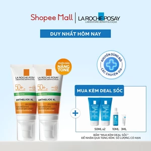 Bộ đôi kem chống nắng nâng tone cho da dầu La Roche-Posay Anthelios XL SPF50+ 50ml