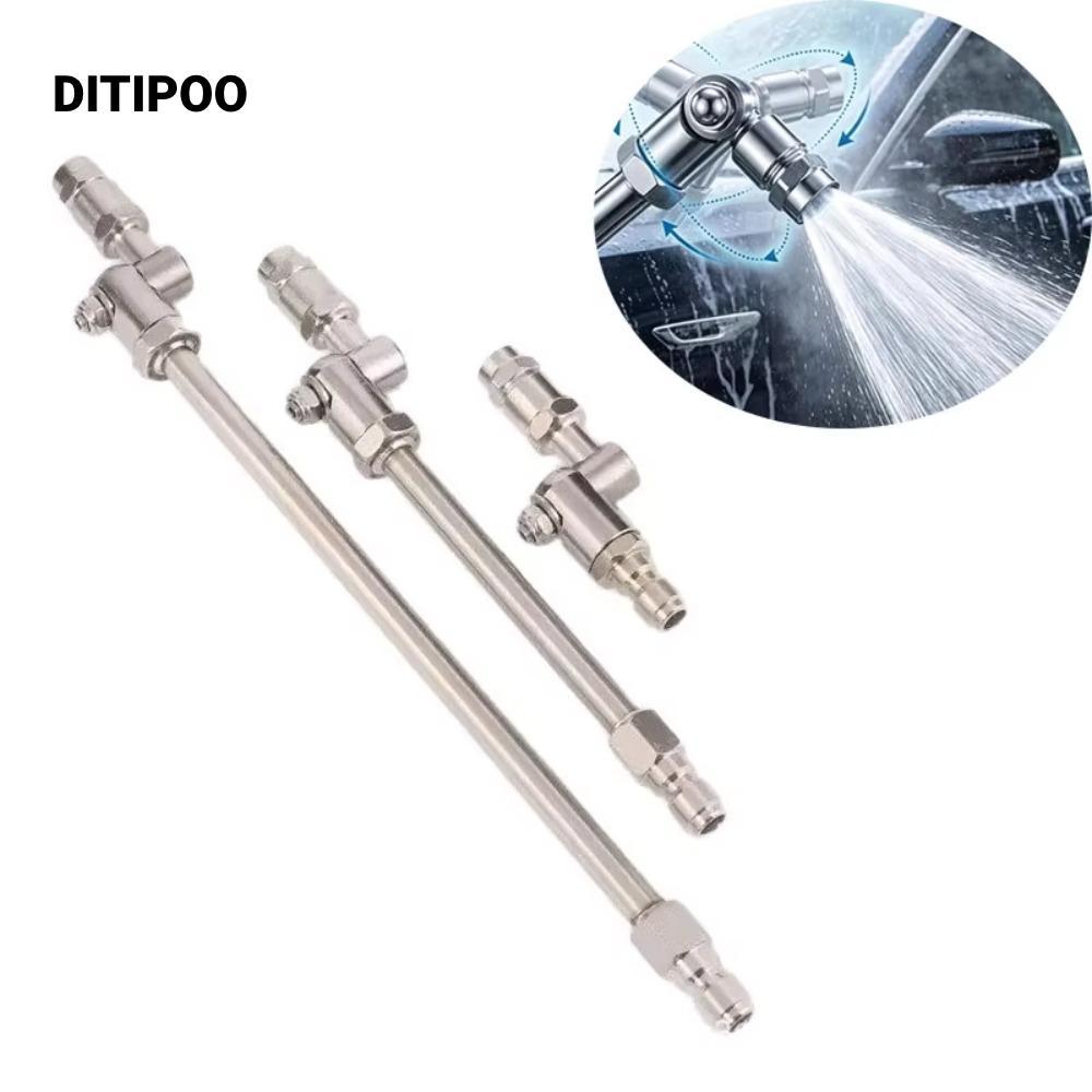 Vòi phun làm sạch cuộn dây DITIPOO HVAC, 25° Cần làm sạch điều hòa phun góc rộng quạt, 1 / 4 "Kết nối nhanh 360° Dụng cụ làm sạch cuộn dây thép không gỉ xoay