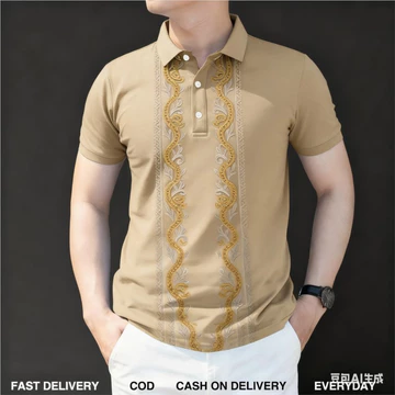 Nam Barong Áo Polo Nam Quần Áo Phong Cách Dân Tộc Áo Polo Vintage Áo Quần Áo ASEAN Áo Sơ Mi Polo Dân Tộc Oversize Họa Tiết Retro Ngoài Trời Dạo Phố 13