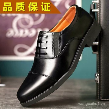 Giày Da Ba Khớp Giày Da Không Phối Hợp Da Chính Thức Nam Giả Buộc Dây Da Nam Ba Cánh Giày Da Nam 4Q8C
