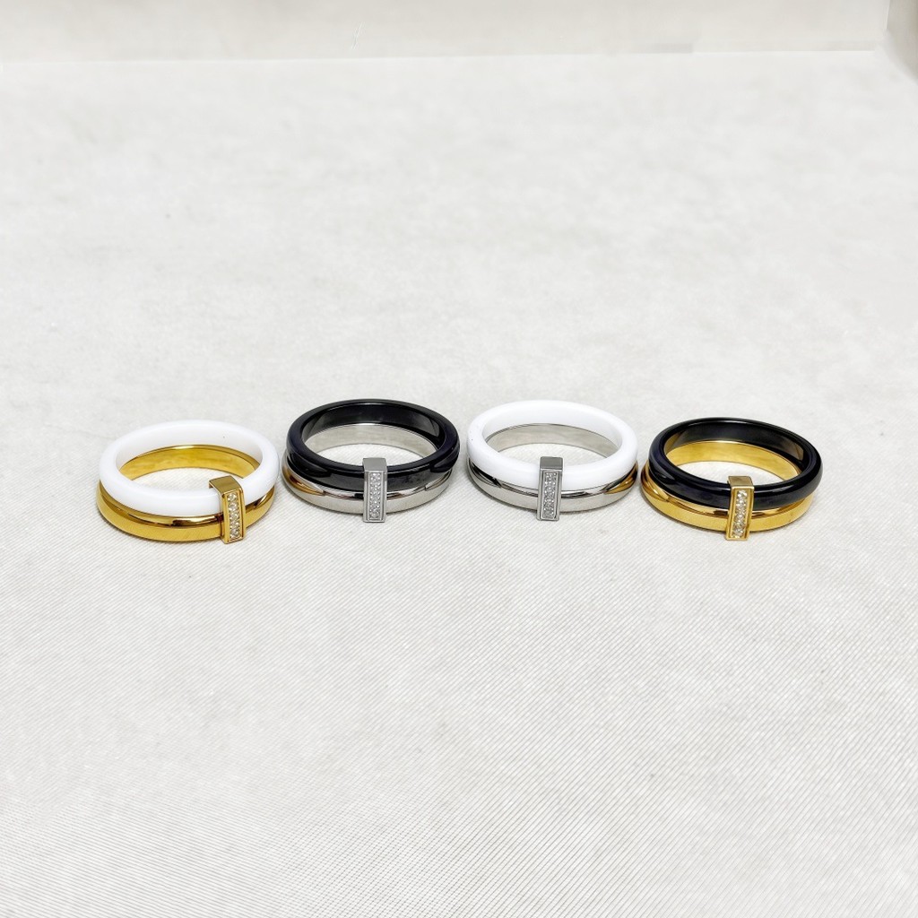 Women's Titanium Steel Couple Rings by NANA0814.vn