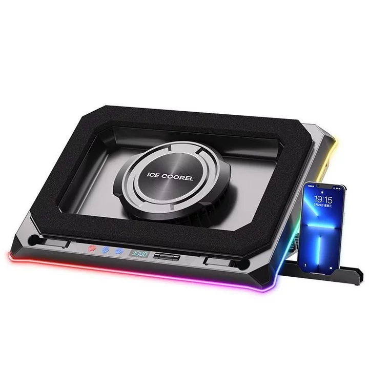 Cooler Ice Supreme - Tản nhiệt laptop bằng áp suất không khí A8RGB Đế tản nhiệt không gây tiếng ồn dùng ngoài cho laptop