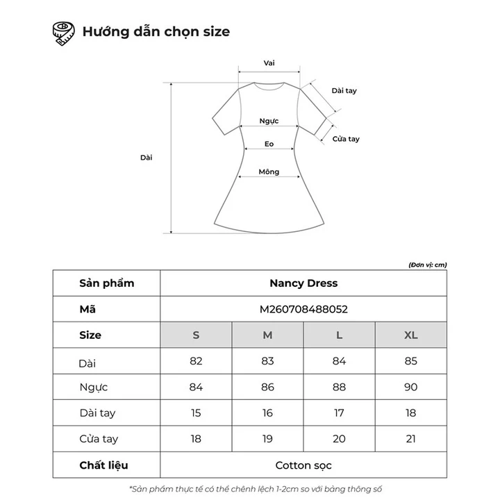 Đầm babydoll caro cổ sen THE C.I.U, đầm cotton sọc kẻ tay phồng xếp ly - Nancy Dress