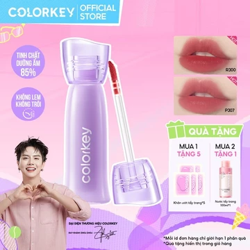 [PHIÊN BẢN GIỚI HẠN] Son Tint Lì COLORKEY Watery Tint Tím May Mắn, Lì Mịn Nhẹ Môi, Dưỡng Ẩm, Bền Màu Lâu Trôi 2.5g