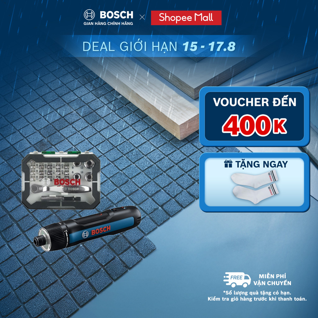 Máy vặn vít pin Bosch Go 3 và bộ vặn vít 26 món