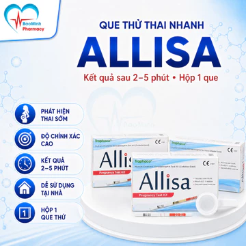 [ Che Tên ] Com Bo 10 Hộp Allisa, Test Thử Thai, Que Thử Thai Alisa, Test Bản To, Đạt Chuẩn Xuất Âu