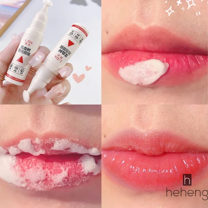 Mặt nạ trị liệu Lip Mousse 7.5ml Tẩy tế bào chết và làm sáng đường môi Mặt nạ môi để sửa chữa môi nứt nẻ khô