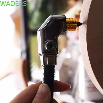 WADEES Máy khoan góc phải, Máy khoan tuốc nơ vít 6.35mm Đầu chuyển đổi đầu khoan ba hàm, Thiết bị xoay có thể điều chỉnh quay bền bỉ Máy khoan điện mở rộng góc Máy khoan điện đính kèm máy khoan điện