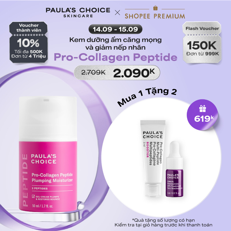 Kem dưỡng ẩm căng mọng và giảm nếp nhăn Paula's Choice Pro-Collagen Peptide Plumping Moisturizer 50ml 1510