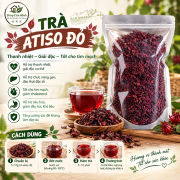 Hoa Atiso Đỏ Sấy Khô 1kg – Trà Atiso Đỏ Khô Tự Nhiên, Nguyên Liệu Pha Trà, Nước Uống