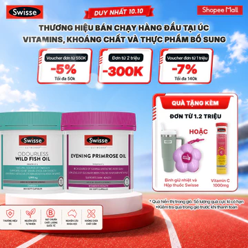 Combo Viên Uống Dầu Hoa Anh Thảo Hỗ Trợ Sức Khỏe Phụ Nữ 200v & Dầu Cá Hỗ Trợ Sức Khỏe Tim Mạch, Não Bộ, Thị Lực 200v