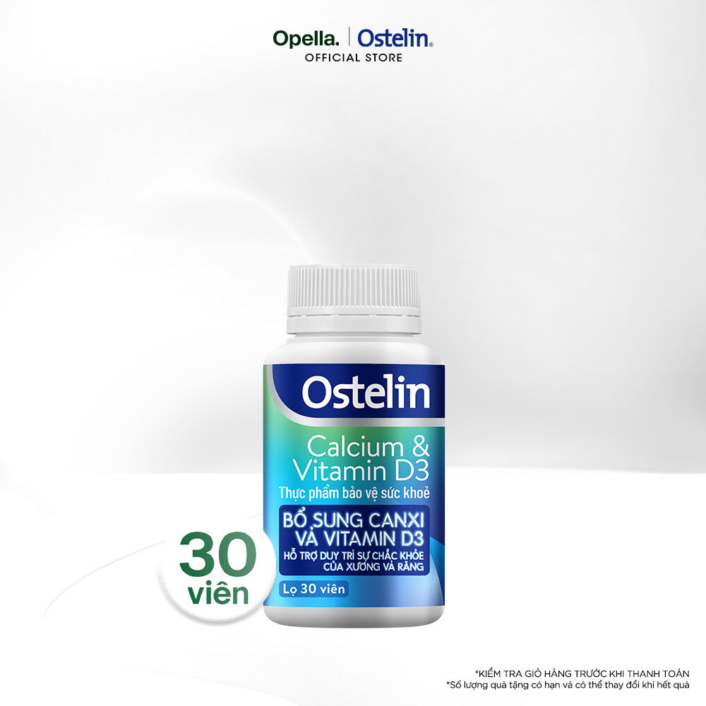 Ostelin Viên Uống Hỗ Trợ Bổ Sung Calcium & Vitamin D3 Duy Trì Chắc Khỏe Xương và Răng 30 viên