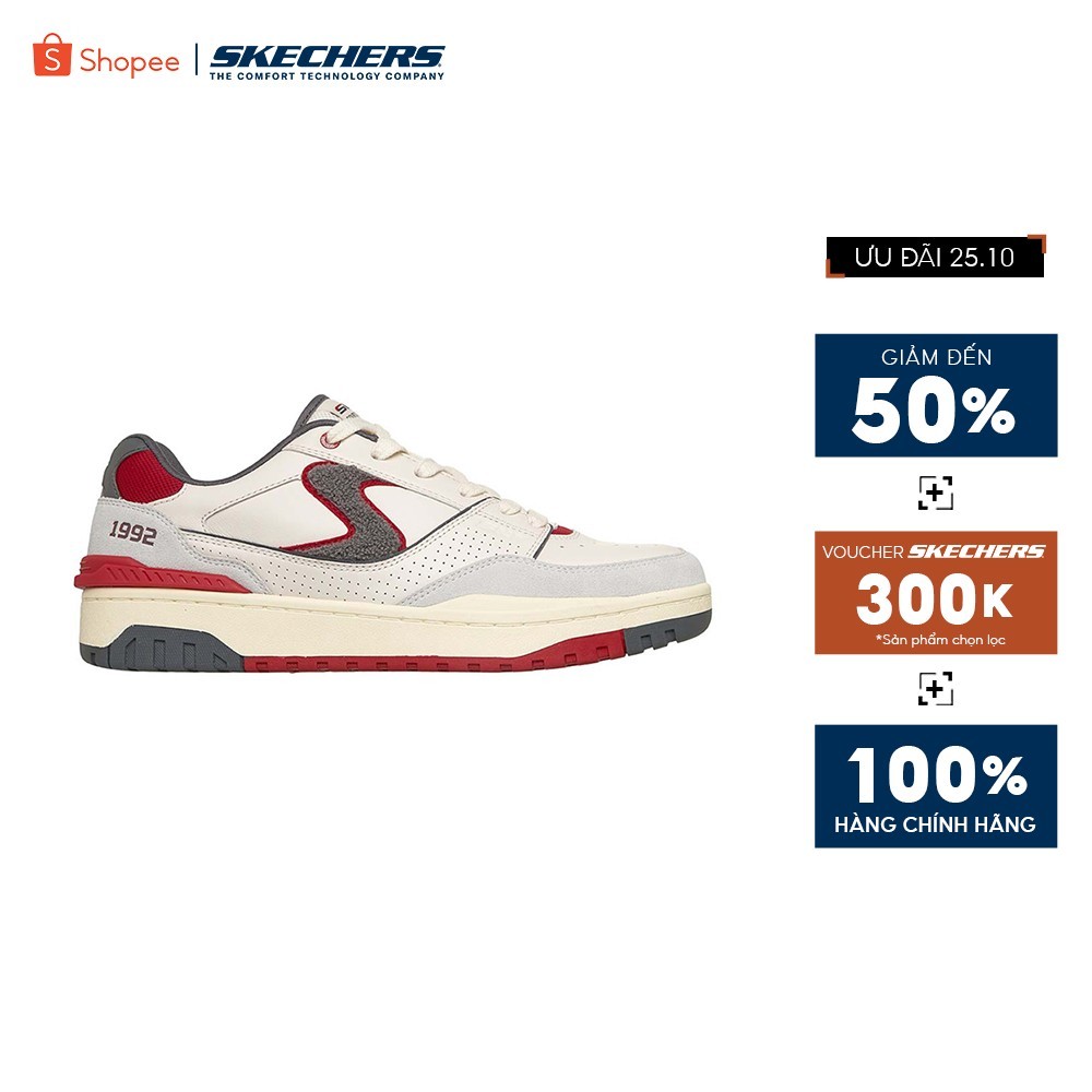[ĐỘC QUYỀN ONLINE] Giày Thể Thao Nam Skechers Court Classics S-1992 Surjin - 254174-NTGY Air-Cooled Memory Foam