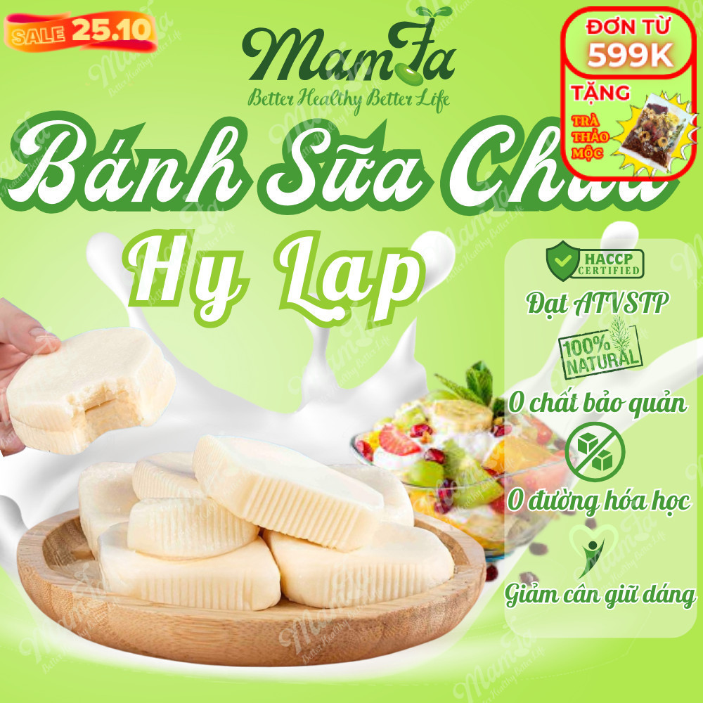 [LOẠI 1] Bánh Sữa Chua Hy Lạp Dẻo Thơm Nguyên Chất Mamfa, Bánh Sữa Chua Non Ăn Vặt Nhiều Dinh Dưỡng