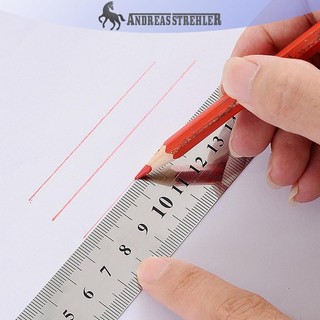 Onetimingfine 15-30cm Dụng cụ thước thẳng kim loại bằng thép không gỉ Dụng cụ đo hai mặt VN
