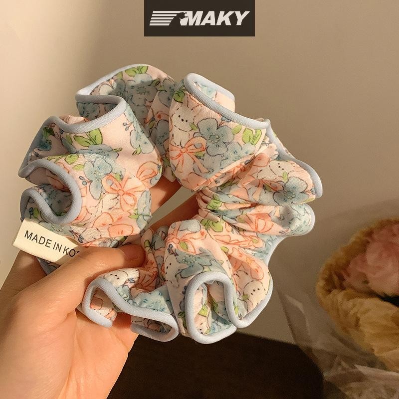 Newwellknownepic Thời Trang Hàn Quốc Hoa Scrunchies Nữ Cô Gái Tóc Co Giãn Dây Cao Su Phụ Kiện Buộc Tóc Dây Dây Mũ Đội Đầu VN
