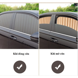 Bộ 4 Rèm Che Nắng Xe Ô Tô ,Rèm Vải Che Nắng Ô Tô ( có dây buộc)