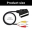 Cáp Video âm thanh btsg SCART 21Pin Nam đến 3RCA 1 Độ dẫn điện 5M cho người chơi vệ tinh