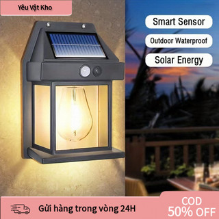 Đèn tích điện năng lượng mặt trời treo tường chống nước với cảm biến tự động tiết kiệm năng lượng và bảo vệ môi trường
