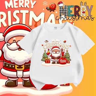 Giáng Sinh Vui Vẻ Trẻ Em Áo Phông Ông Già Noel Và Bông Tuyết Đồ Họa Ngày Lễ Thời Trang Tee Mềm Mại Thoáng Khí Áo Sơ Mi Tay Ngắn