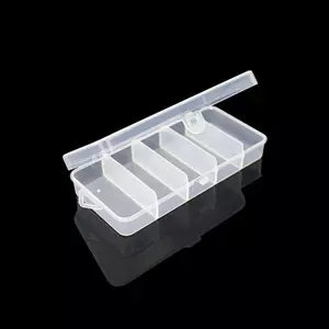 1 Hộp Nhựa Hình Chữ Nhật Năm Tế Bào Một Lớp Hộp Bảo Quản Trong Suốt Hạt Trang Sức Hộp Đựng Trang Sức Lưu Trữ VN
