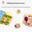 MJnmc 9 Cái / bộ Đồ Chơi Cho Bé Áo Gỗ Sáu Mặt Khối Ghép Hình Trò Chơi Động Vật Trái Cây Nhận Thức Giao Thông Câu Đố Vui Đồ Chơi Giáo Dục Mới