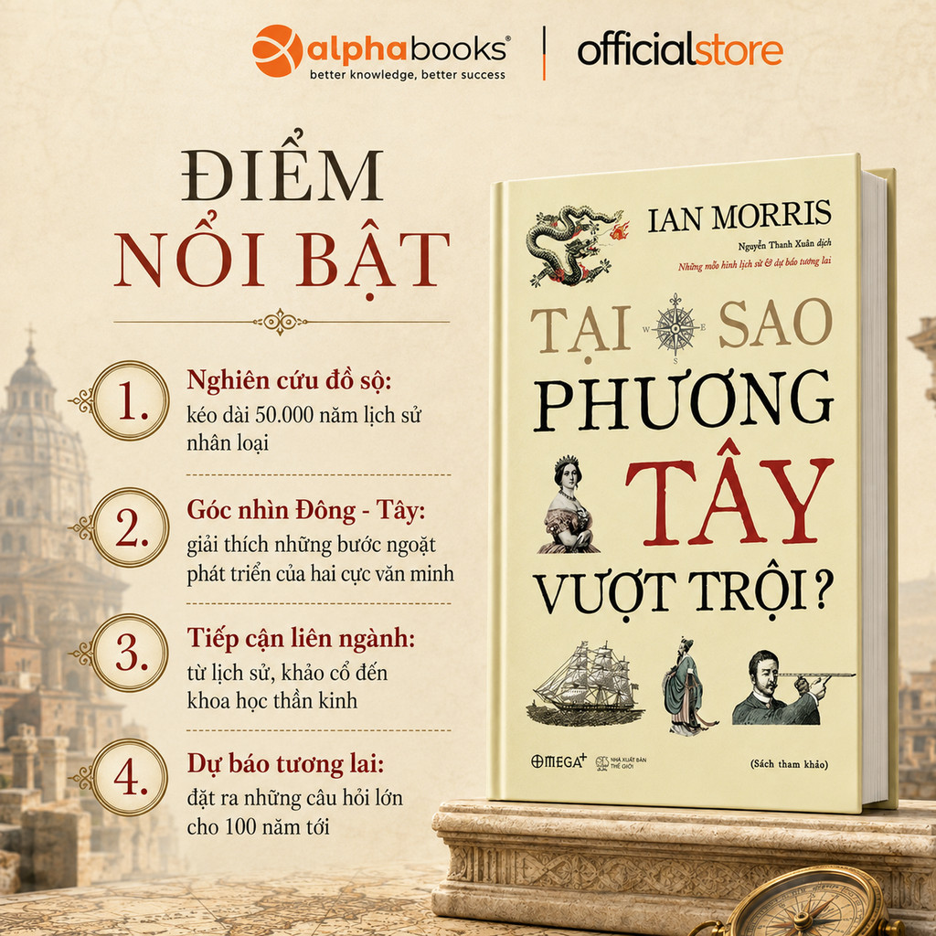 Sách: Tại Sao Phương Tây Vượt Trội - Ian Morris (Omega Plus)