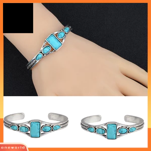 Một thế giới| Phụ Nữ Bohemia Vintage Giả Ngọc Mở Lắc Tay Vòng Tay Vòng Tay Vòng Tay Trang Sức