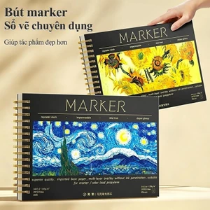 Sổ Vẽ Dùng Cho Vẽ Tranh Chuyên Nghiệp, Sổ A4 Lò Xo Giấy Dày Marker Chuyên Dụng Cho Học Sinh