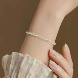 Vòng tay pha lê siêu mịn siêu nhấp nháy nhẹ kết cấu sang trọng được xếp lớp Trang sức nữ đơn giản Quà tặng VN