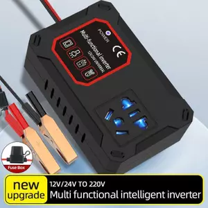 Biến tần nguồn ô tô 200W 12V / 24V sang 220V Bộ chuyển đổi Bộ sạc đa năng Soet Di động gắn trên xe Biến tần tự động gia đình VN