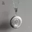 Mặt dây chuyền hoa sen cổ điển có thể mở màu bạc Khung ảnh bằng thép không gỉ Charm Nelace dành cho nữ Quà tặng trang sức nam [Mina]
