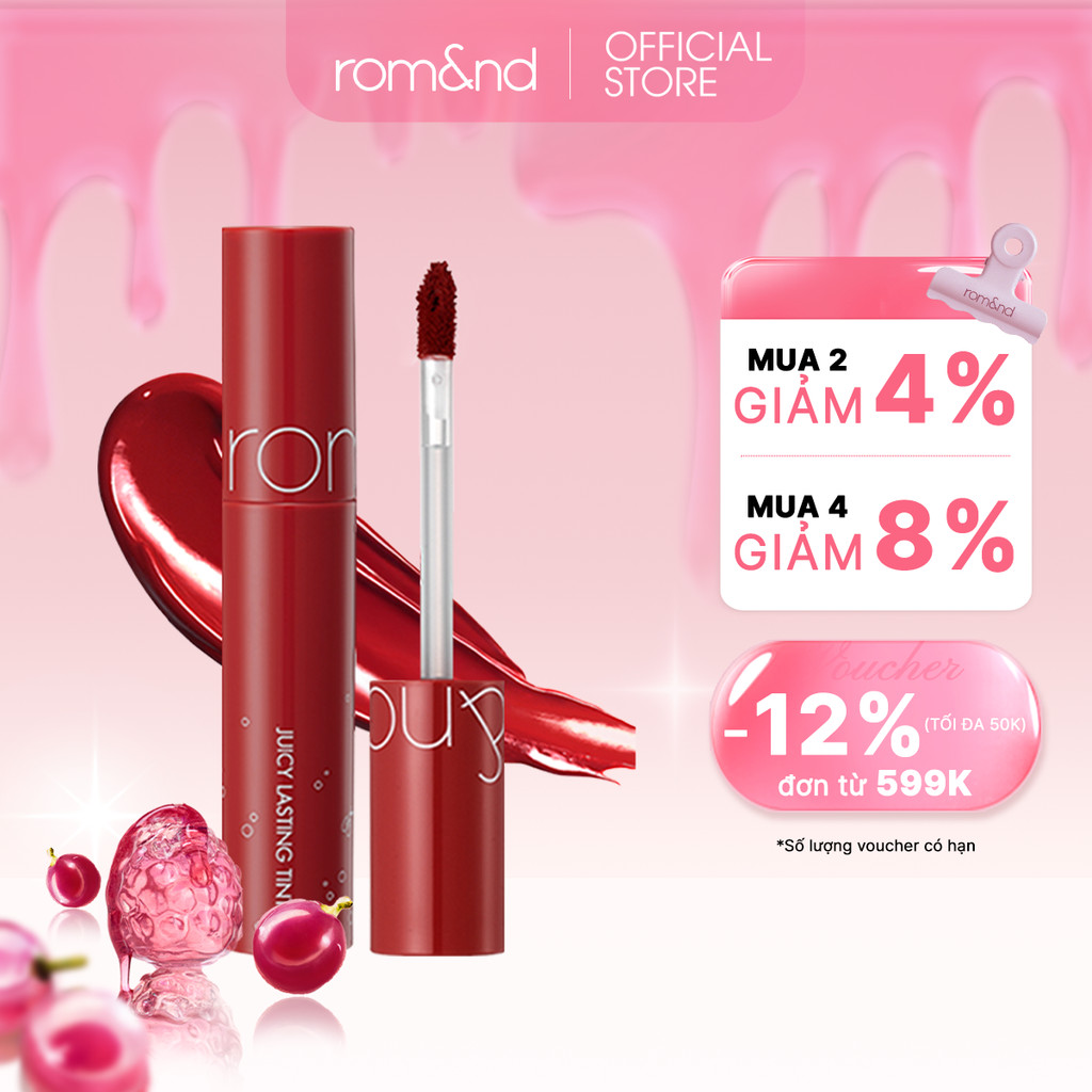 [Rom&nd] [Màu 14-17] Son Tint lì ngọt ngào Hàn Quốc Romand Juicy Lasting Tint 5.5g