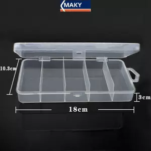 MAKY 5 Phần Câu Cá Hộp Bảo Quản Fly Mồi Câu Cá Muỗng Móc Mồi Hộp Đựng Phụ Kiện Câu Cá Dụng Cụ VN