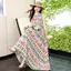 Đầm lụa Cotton sang trọng nhẹ nhàng mùa hè Váy không tay cỡ lớn Phong cách dân tộc Phong cách phương Tây Che xác thịt Mẹ Mặc váy dài kỳ nghỉ bên bờ biển