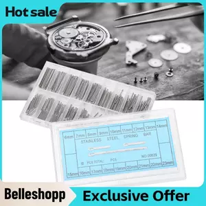 Belleshopp Đồng hồ đeo tay Vít thanh lò xo Liên kết dây đeo 360 Cái Bộ dụng cụ sửa chữa ghim cho cửa hàng thợ đồng hồ