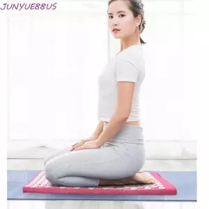JUNYUE88US Thảm Massage bấm huyệt và gối, Bộ gối Túi đựng vải Thảm bấm huyệt Yoga, Máy mát xa chân Đệm cổ cơ bắp Bấm huyệt Thảm tập yoga Pilates