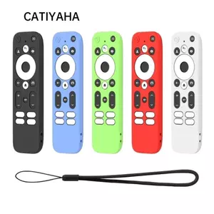 Tay điều khiển từ xa CATIYAHA, Có thể giặt được bằng silicon phát sáng, Vỏ bảo vệ toàn diện thân thiện với da bền bỉ chống bụi bẩn cho MECOOL KD3 Android TV Stick Home