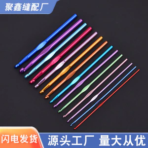 Màu Nhôm Oxit Một Đầu Đan Móc DIY Đan Dụng Cụ Móc Bộ Móc Áo Len Kim 7.1 9PP9