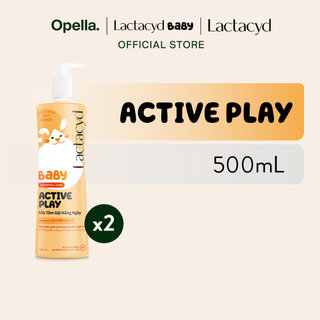 Bộ 2 chai Sữa Tắm Gội Trẻ Em Lactacyd Baby Active Play,Giúp Đề Kháng Da Và Bảo Vệ Bé Khỏi Vi Khuẩn 500ml/chai