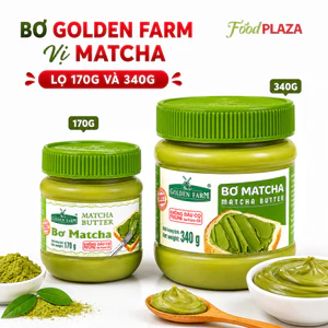 Bơ Golden Farm Vị Matcha Lọ 170g Và 340g - Đậm Mùi Matcha, Mịn Màng Dễ Phết