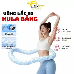 FlexFitShop Vòng Lắc Hula Băng Công nghệ lò xo vải lụa băng mát lạnh 1.5KG-2KG, Khóa U-Lock X2 Độ Bền, DC002