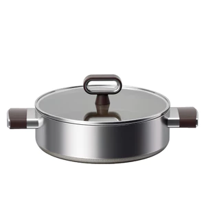 Nồi Titanium Shield Morico MPT807 26cm, Dung Tích 3.6L, Inox Đúc Liền Khối, Phủ Titanium