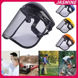JASMINE 1 Chiếc Thép Không Gỉ Vườn Cỏ Tông Đơ Mũ Bảo Hiểm An Toàn Có Lưới Toàn Mặt Chống Bắn Màn Hình Mặt nạ Bảo Vệ An Toàn JASMINE