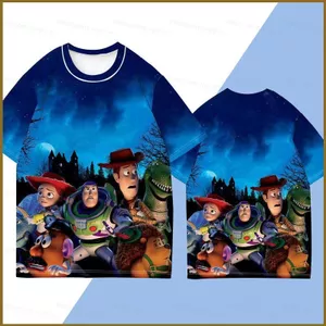 Toy Story 5 Unisex Xu Hướng Thời Trang Mùa Hè Áo Thun Anime Tay Ngắn