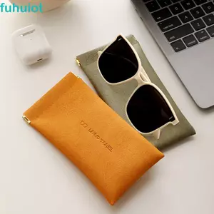 FUHUIOT Da PU Kính Hộp Đựng Kính Bảo Vệ Kính Mắt Hàn Quốc Bảo Vệ Kính Mắt Giá Đỡ Chữ Túi Đựng Mỹ Phẩm Đơn Giản